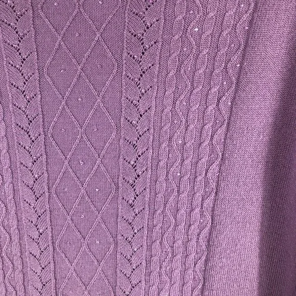 Classic Elements Petite Women’s Sweater Plum Size Small - Picture 6 of 13